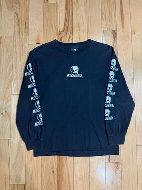 Vintage Skull Skates Logo Long Sleeve T-Shirt